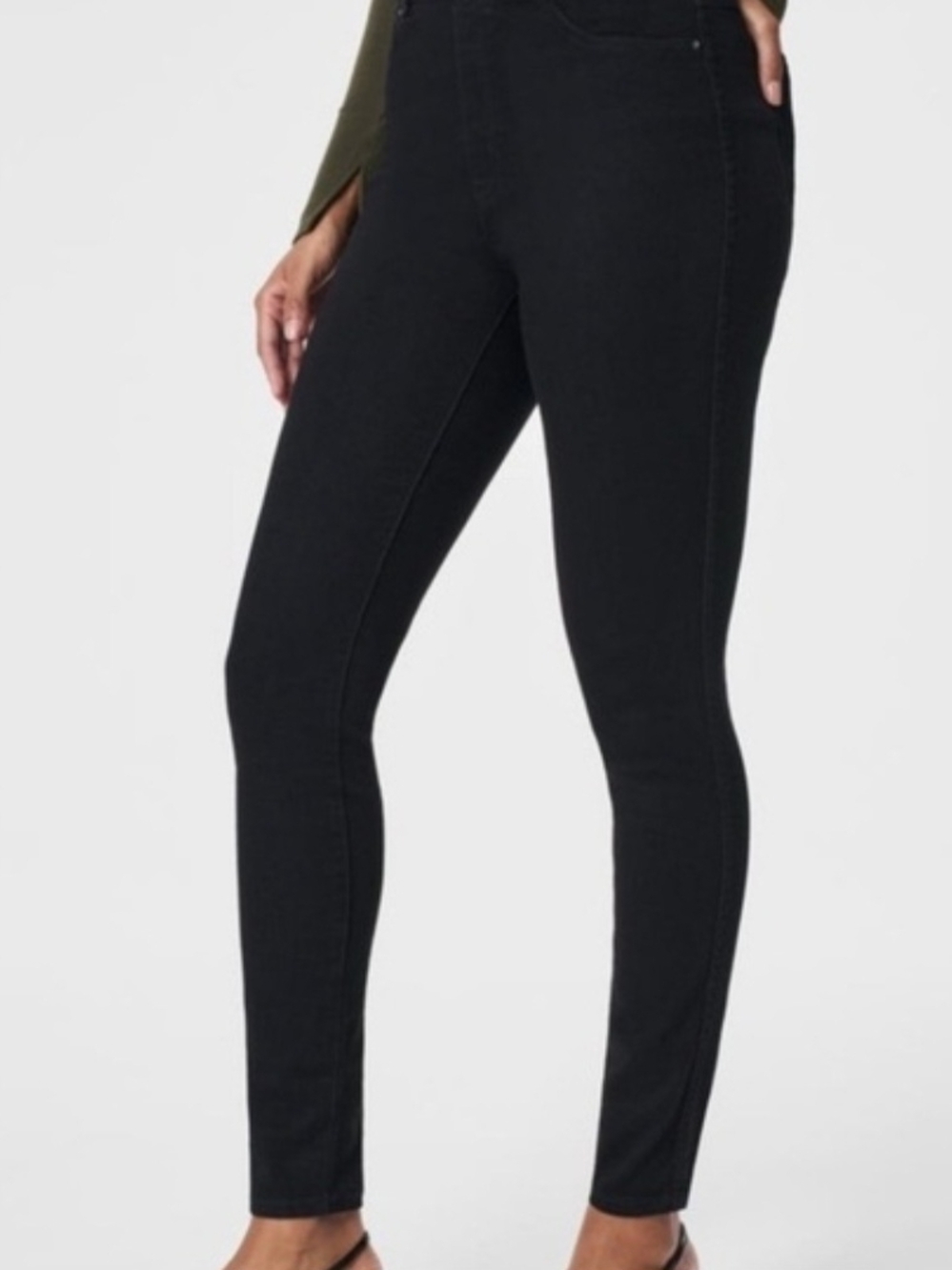 SPANX Black High-Rise Skinny Jeans
